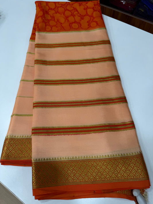 2D Shibori Pattern Mysore Silk Sarees