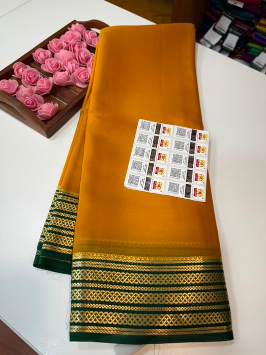 Mysore silk sarees light weight pattern