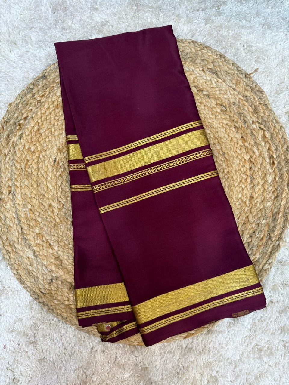 Mysore silk sarees self 3D pattern