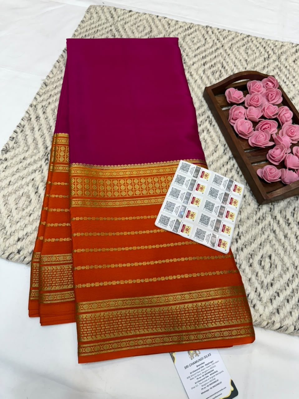 Mysore silk sarees 3D pattern