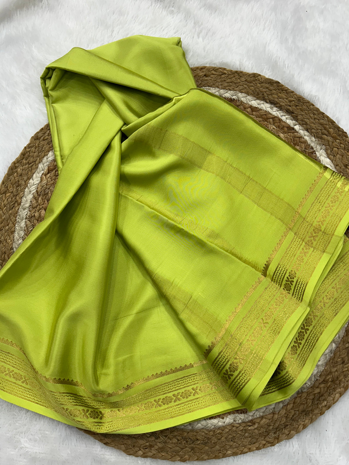Mysore silk floral border