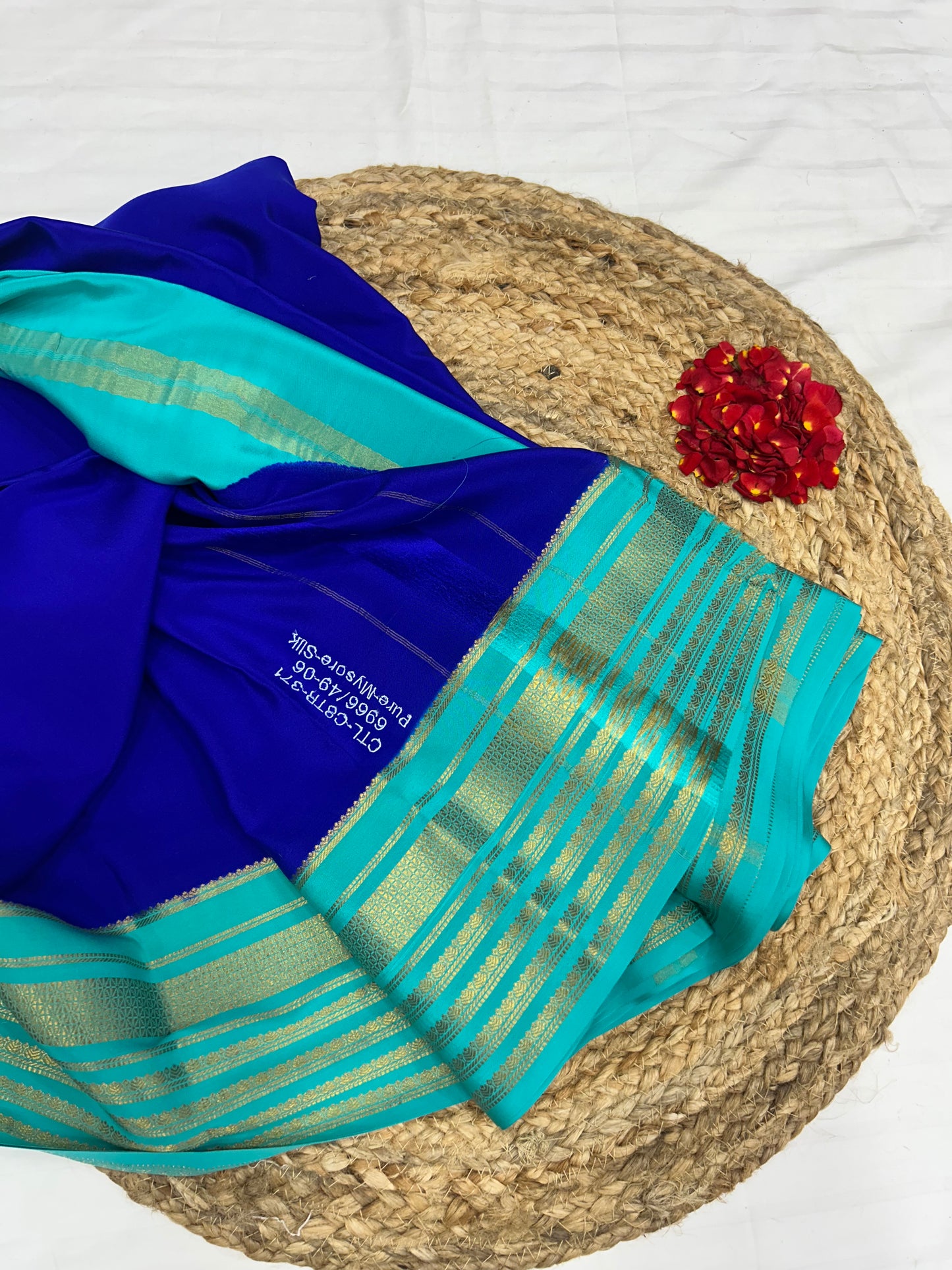 Gold lace Mysore silk