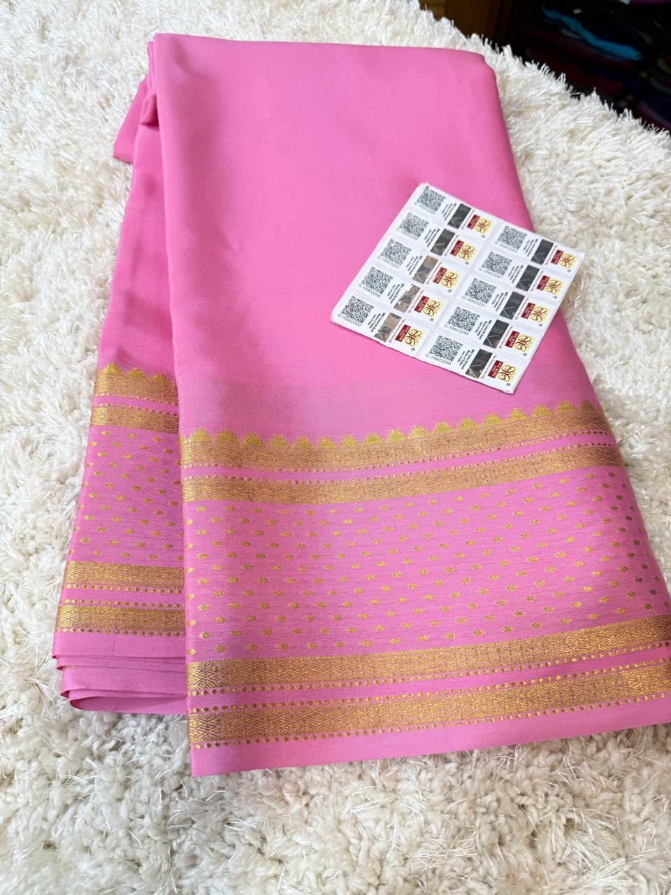 Mysore silk sarees self pattern