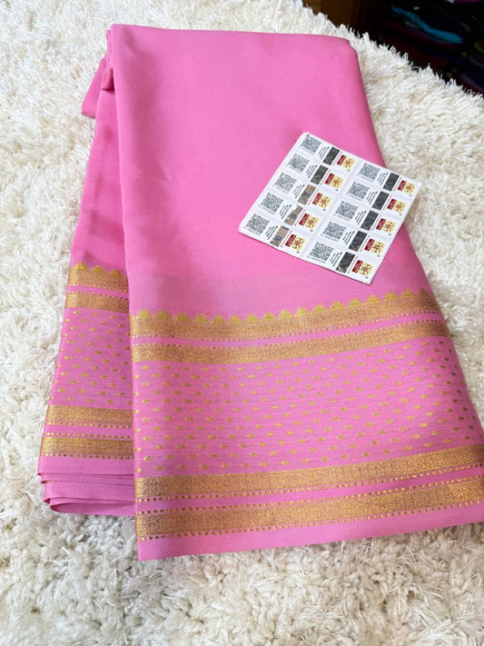 Mysore silk sarees self pattern