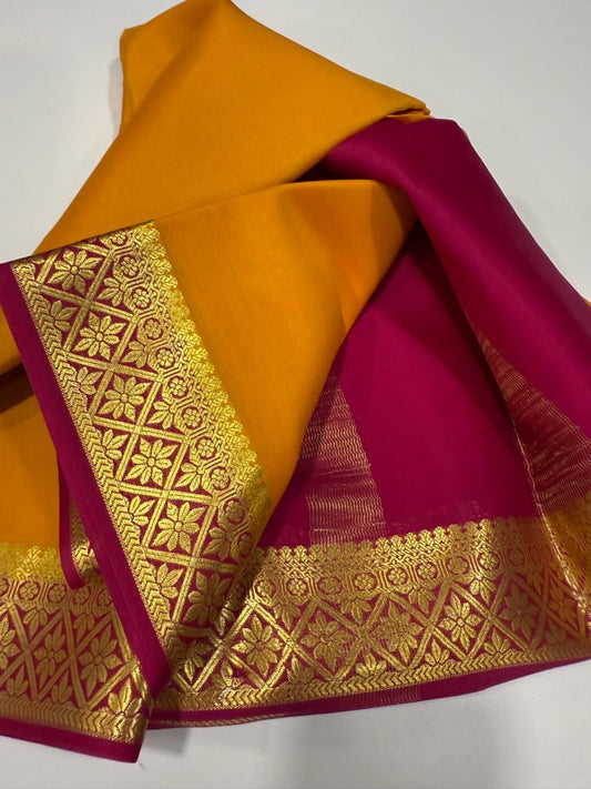 Mysore silk sarees light weight pattern