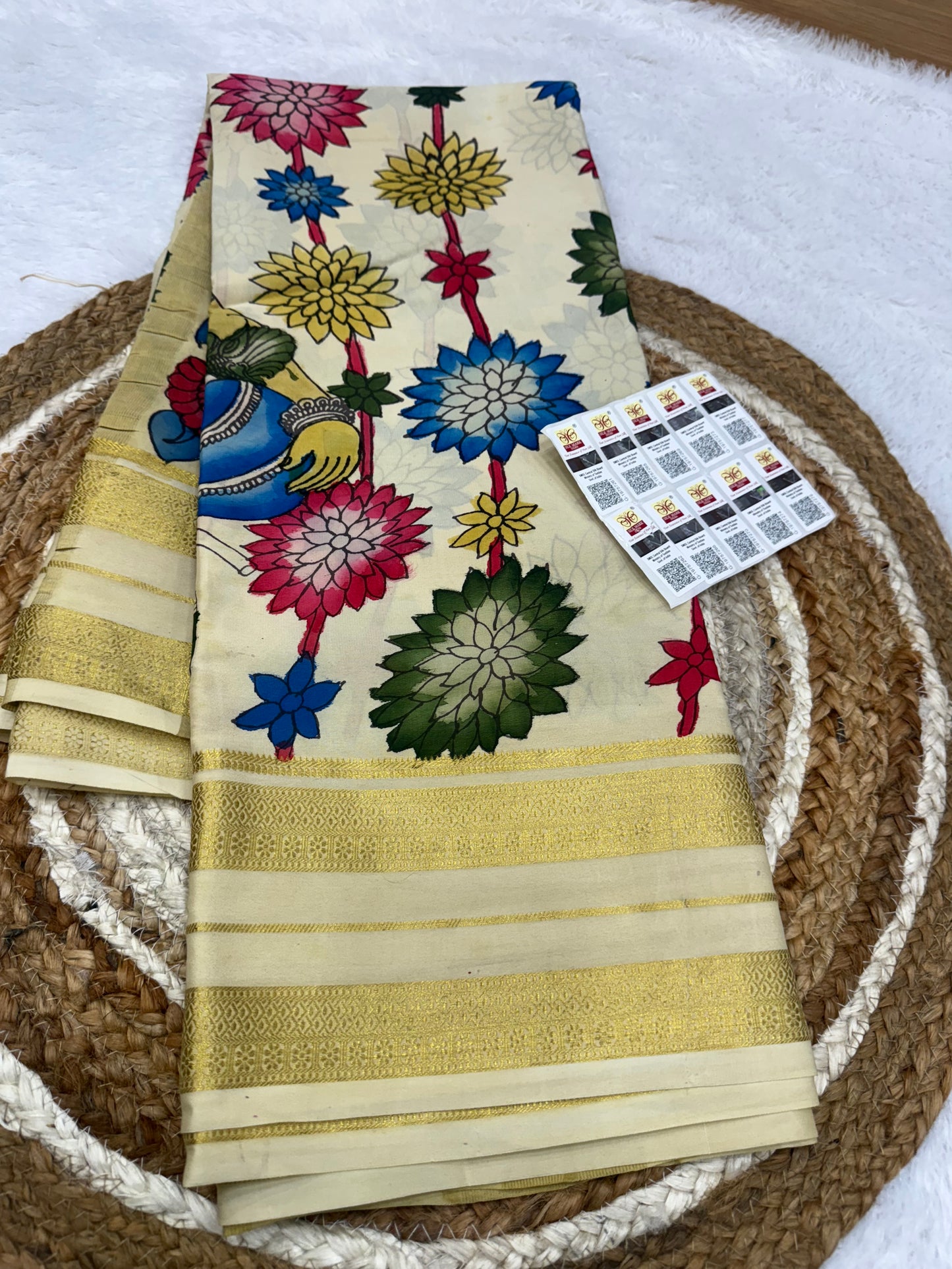 Pen Kalamkari Mysore silk
