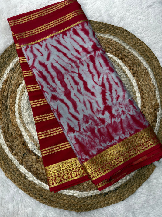 Printed Mysore silk saree