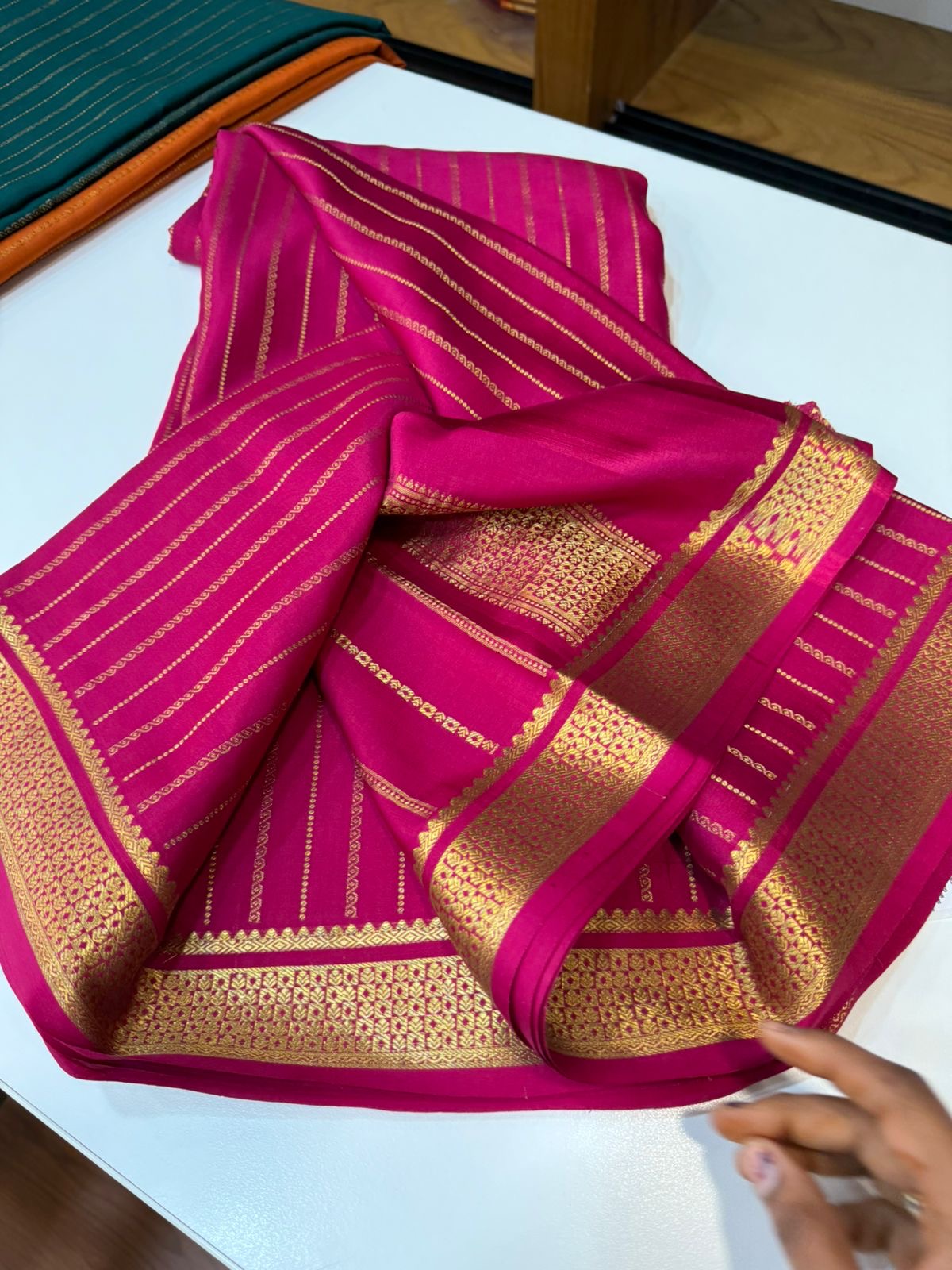 Mysore silk sarees self pattern