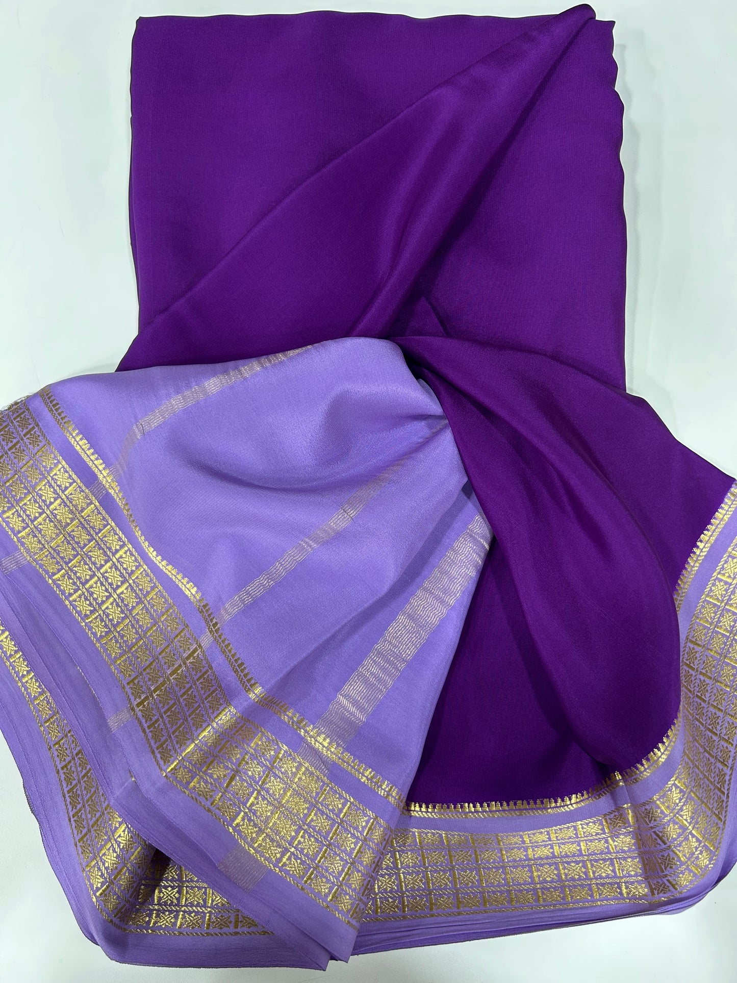 Contrast Mysore silk