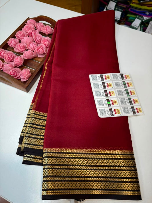 Mysore silk sarees light weight pattern