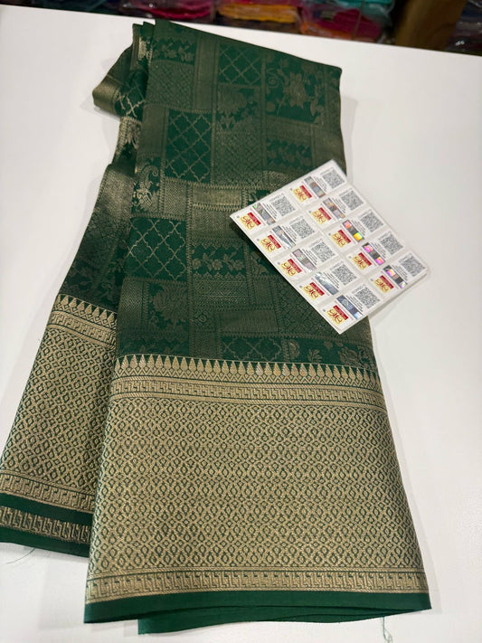 Beautiful Silk brocade fabric with zari
