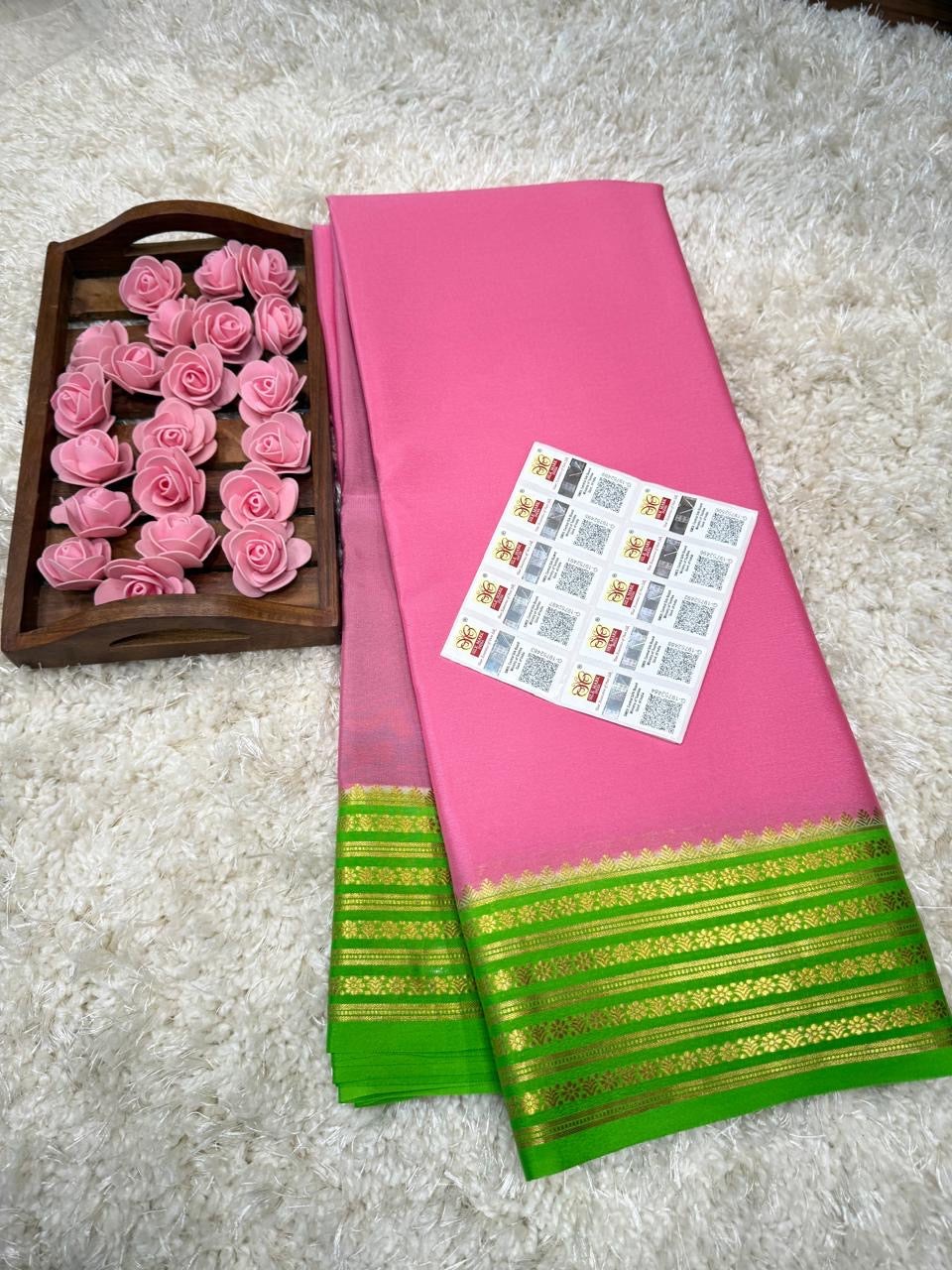 Mysore silk sarees light weight pattern