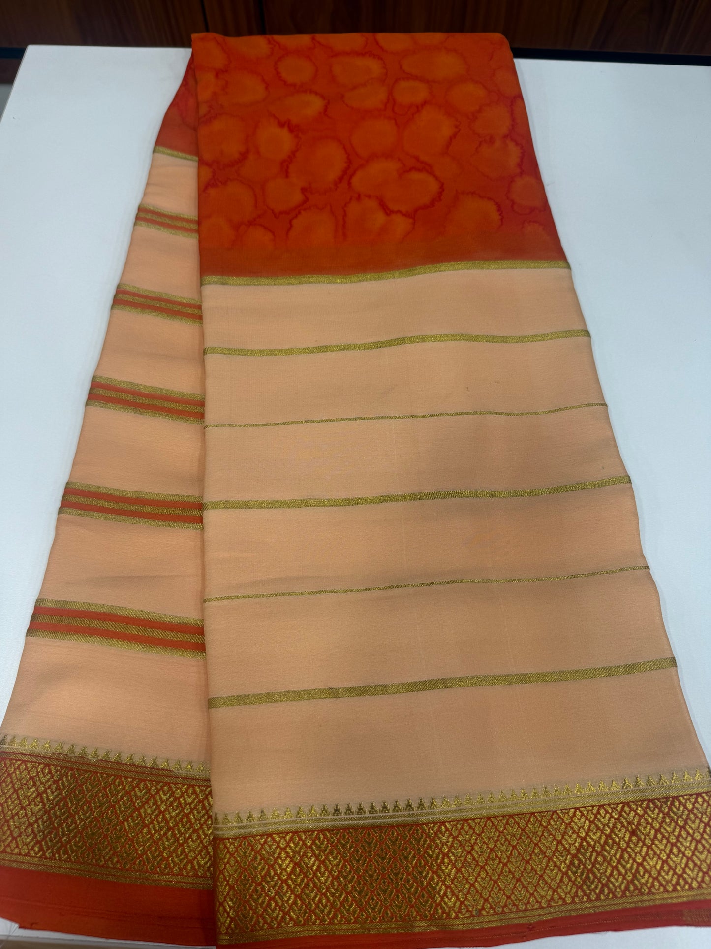 2D Shibori Pattern Mysore silk