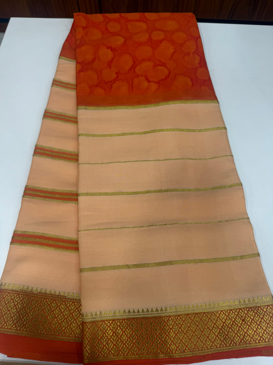 2D Shibori Pattern Mysore silk