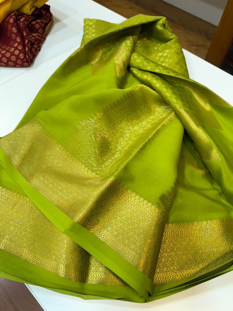 Mysore silk sarees self Butta pattern