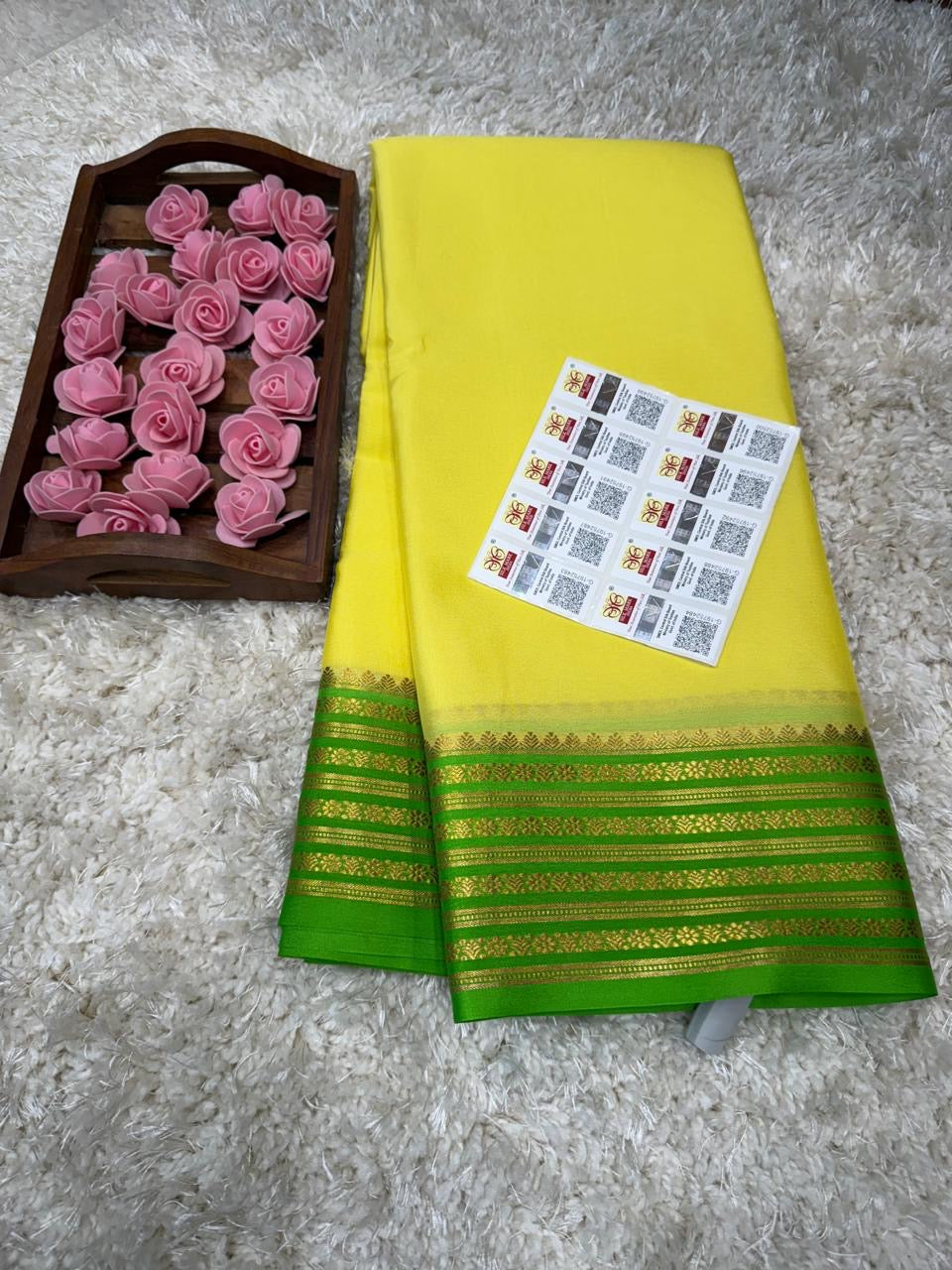 Mysore silk sarees light weight pattern