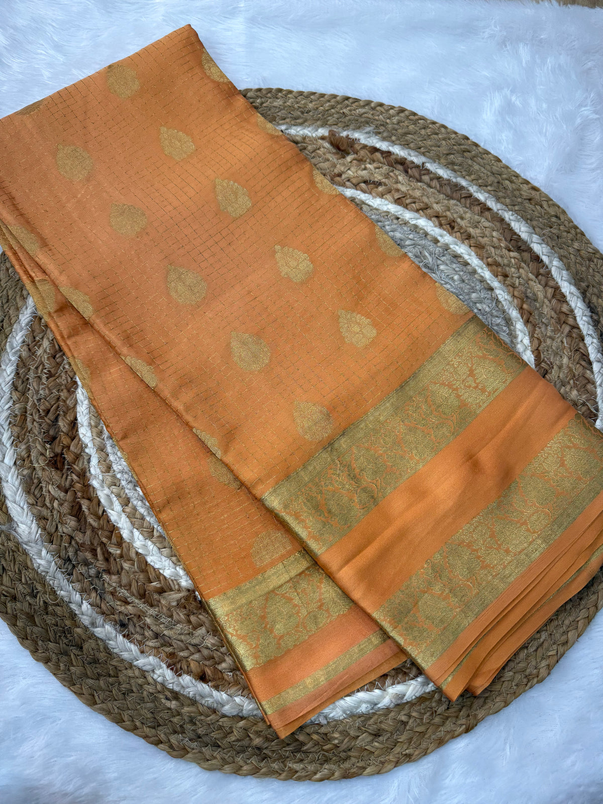 Mysore silk checks Butta