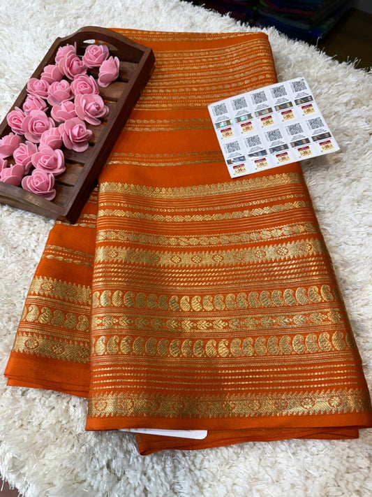 Mysore silk sarees self pattern