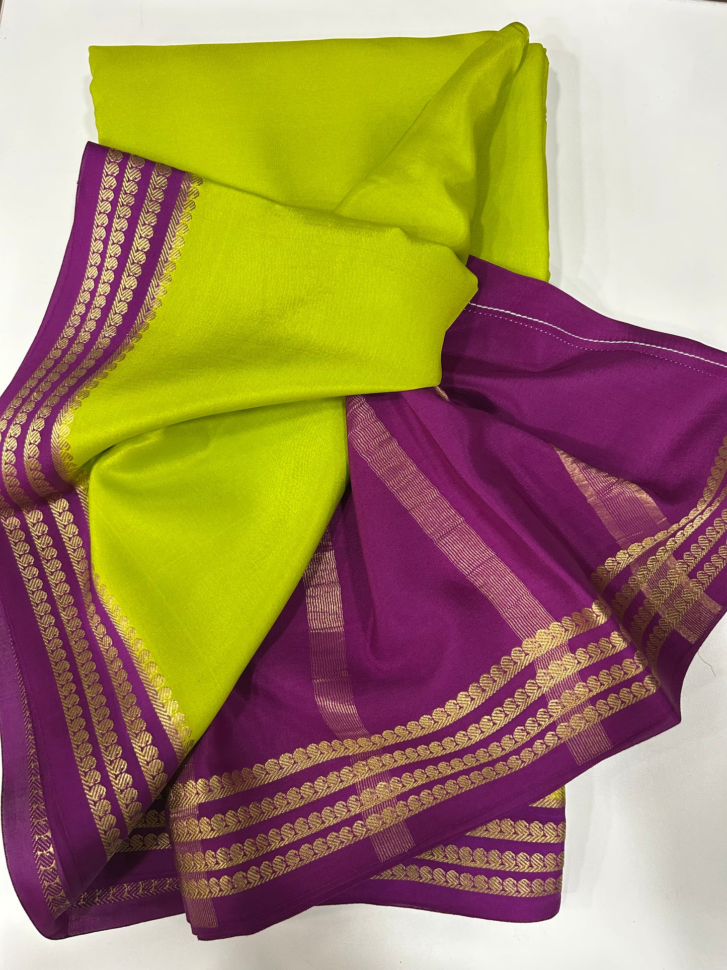 Contrast Mysore silk
