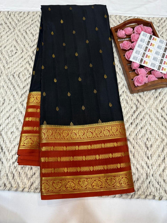 Mysore silk sarees Butta pattern