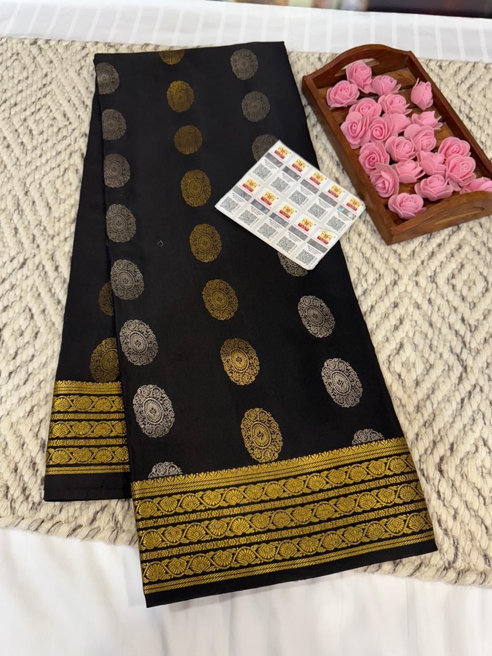 Mysore silk sarees Butta pattern