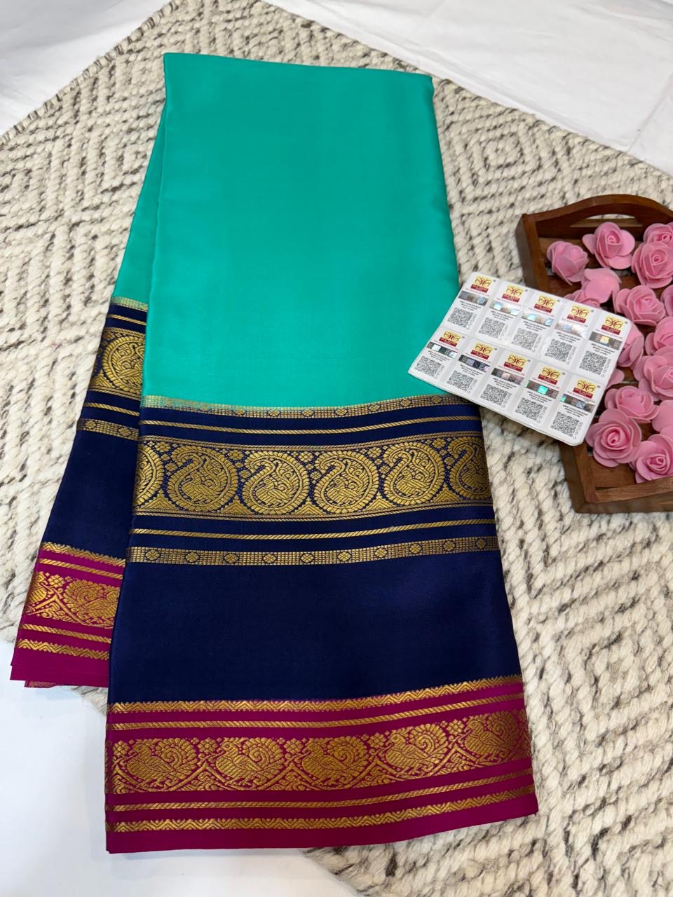 Mysore silk sarees 3D pattern