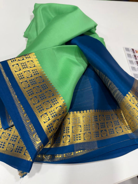 Mysore silk sarees light weight pattern
