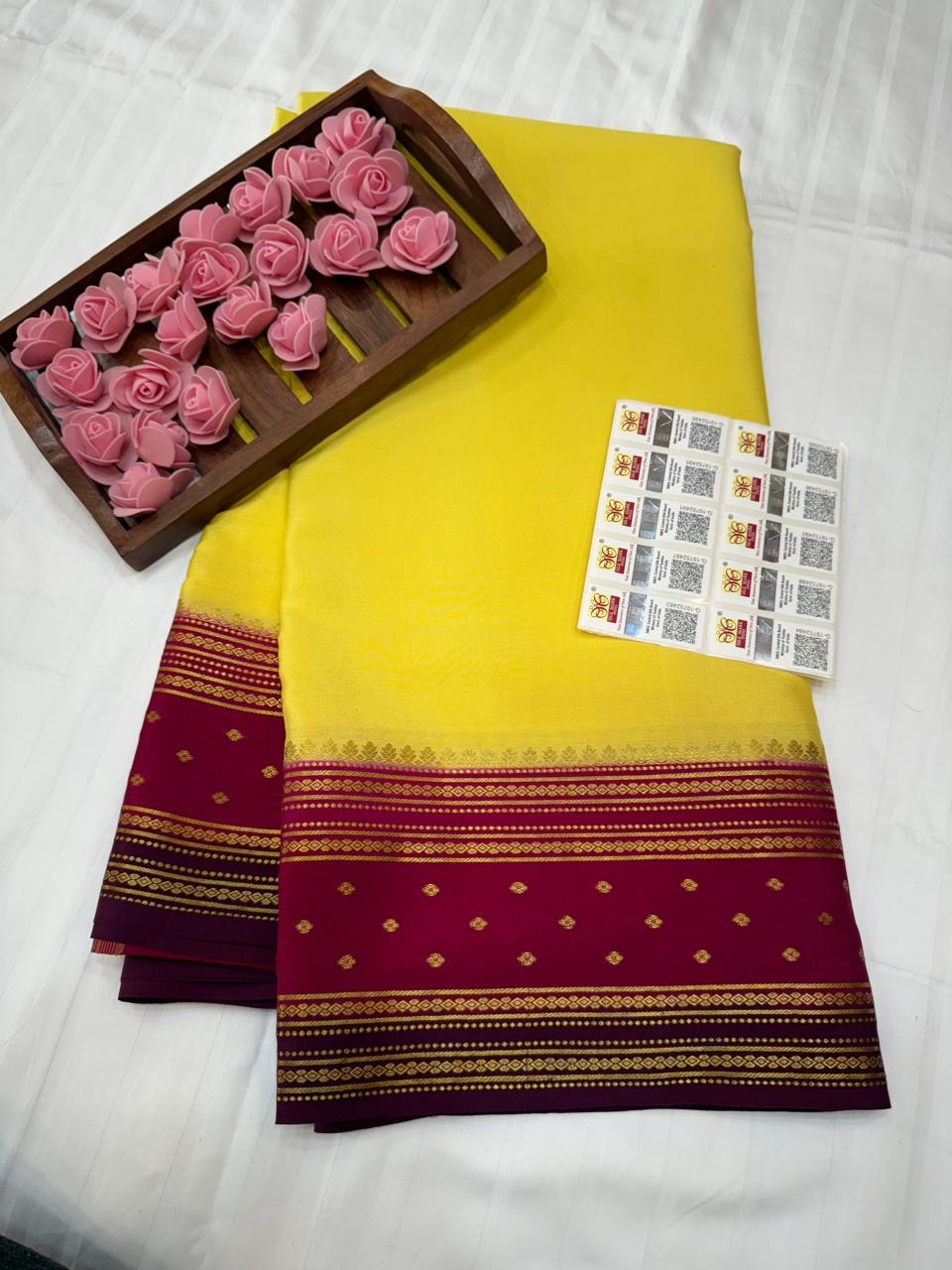 Mysore silk sarees 3D pattern