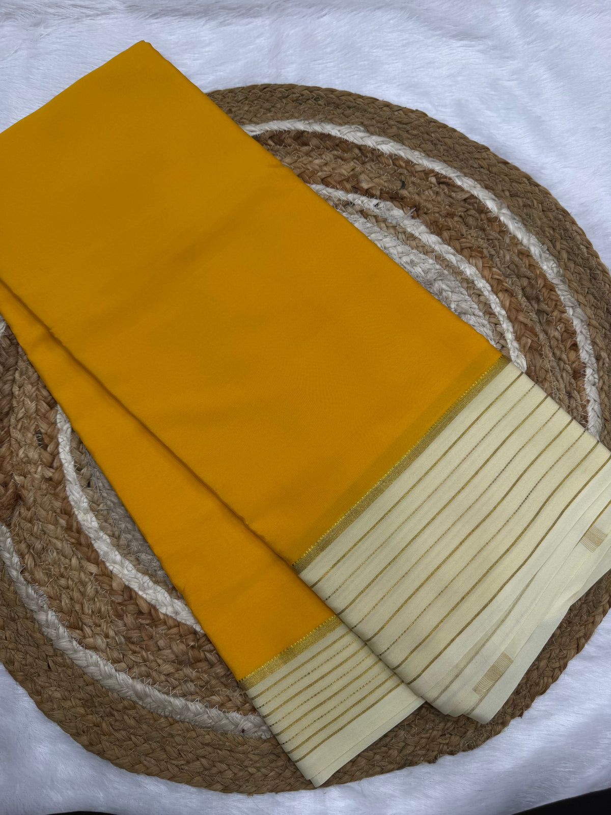 Mysore silk contrast
