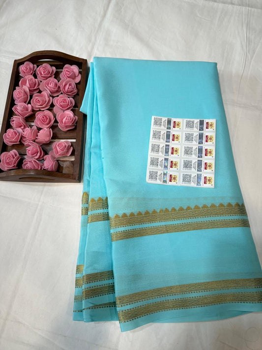 Mysore silk sarees self pattern