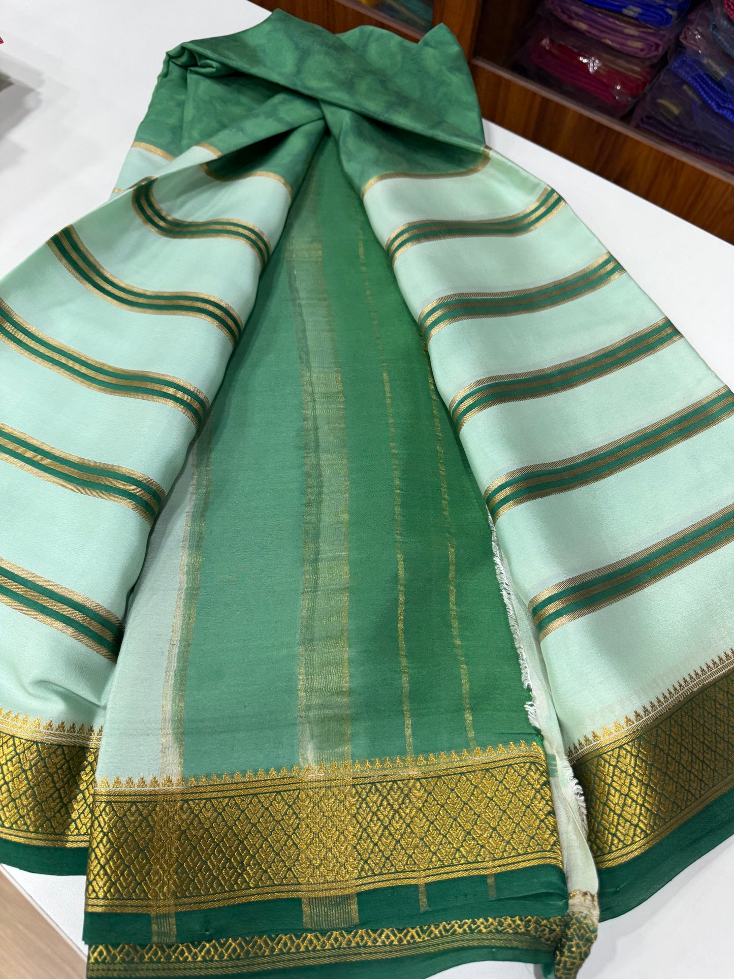 2D Shibori Pattern Mysore Silk Sarees