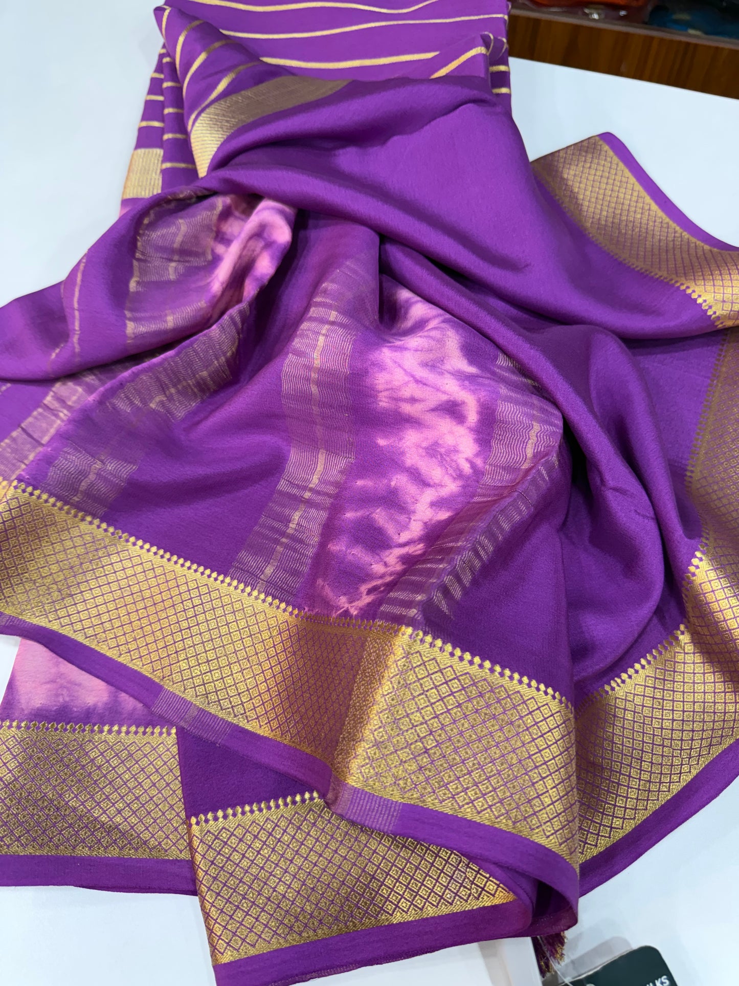 2D Shibori Mysore Silk