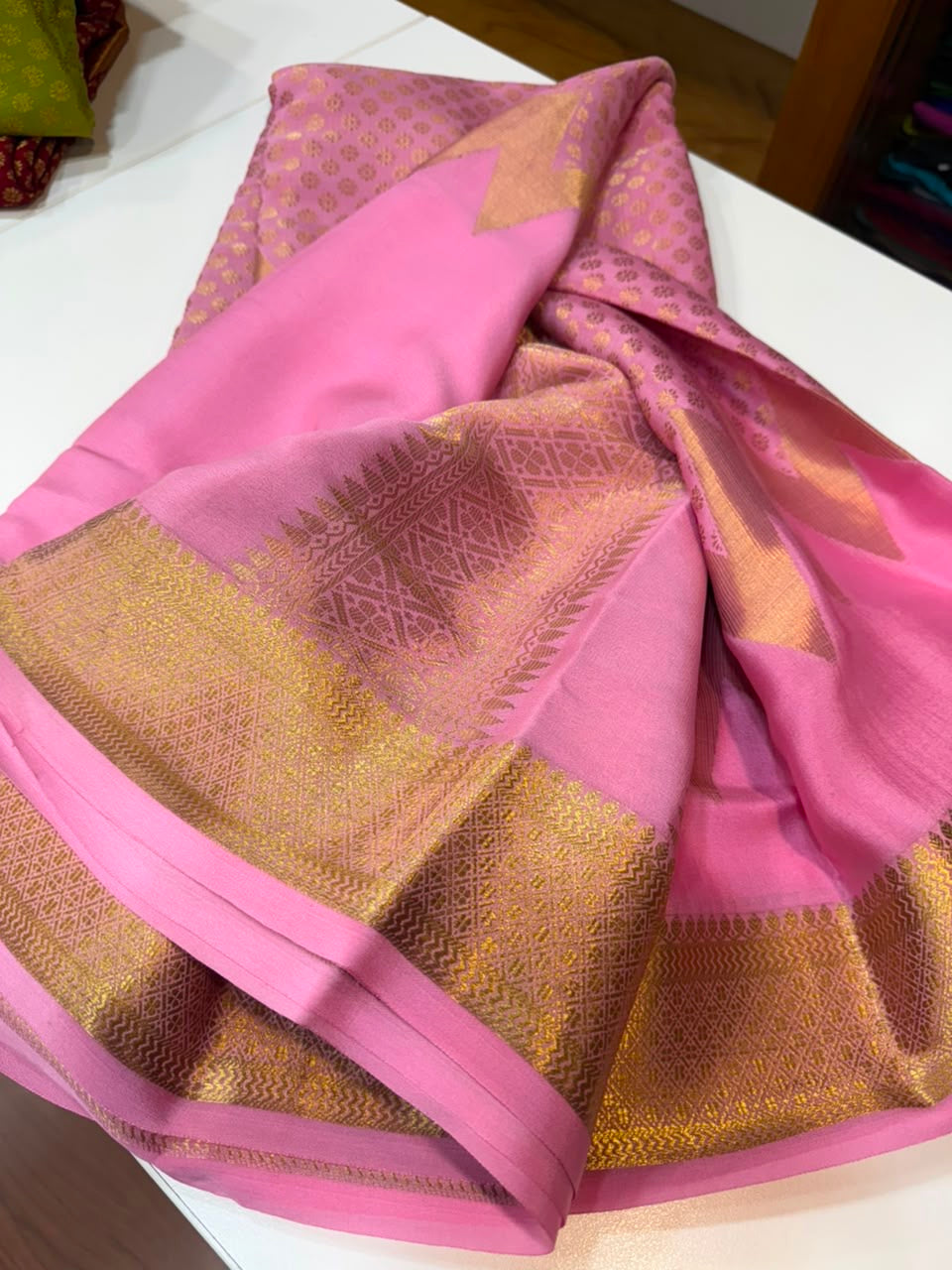 Mysore silk sarees self Butta pattern