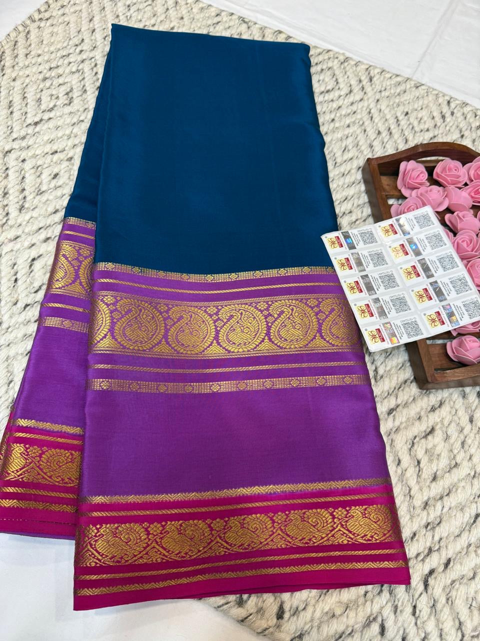 Mysore silk sarees 3D pattern