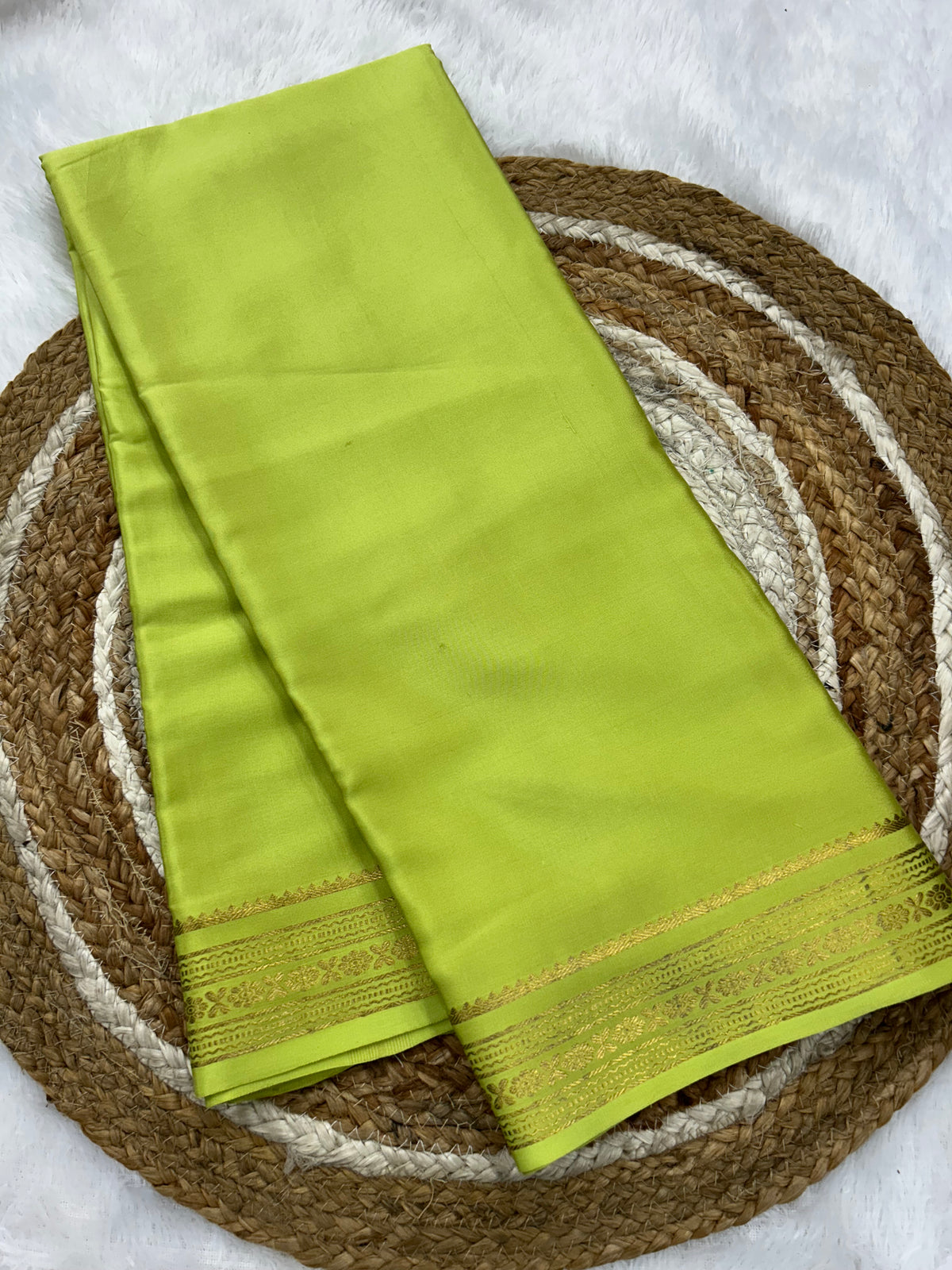 Mysore silk floral border