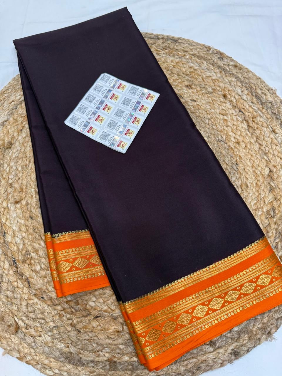 Mysore silk sarees contrast pattern
