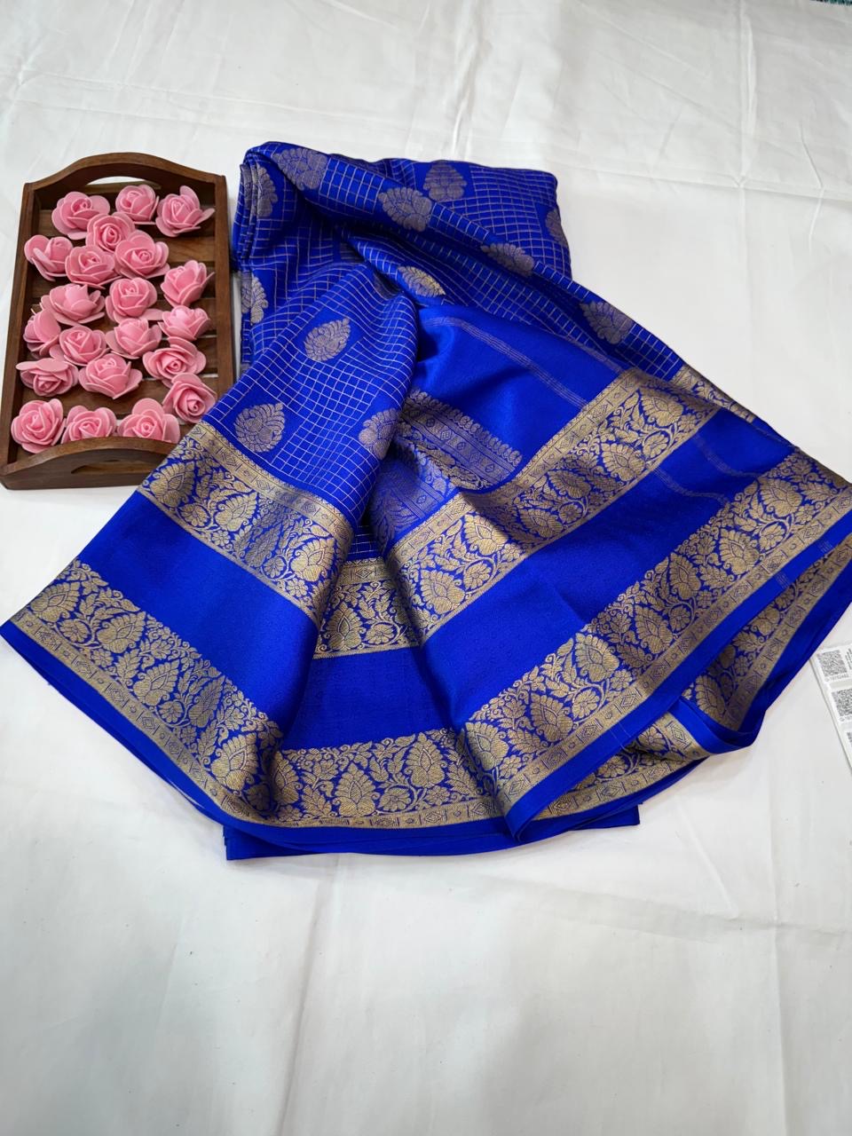Mysore silk sarees self pattern
