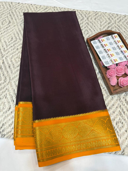 Mysore silk sarees contrast pattern