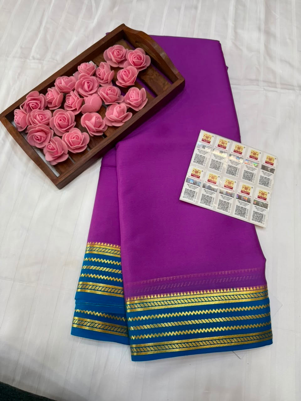 Mysore silk sarees light weight pattern