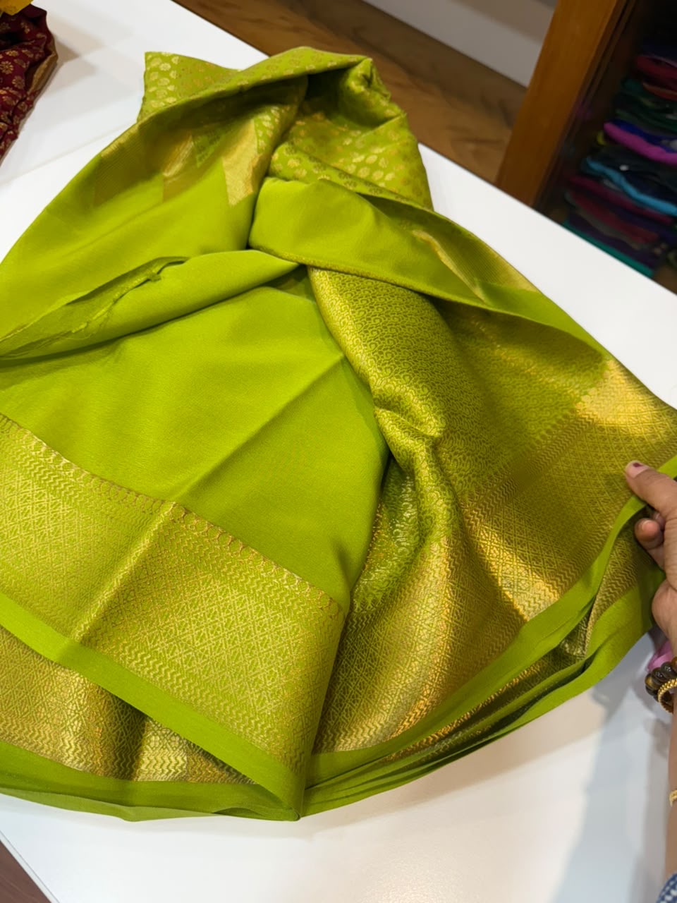 Mysore silk sarees self Butta pattern