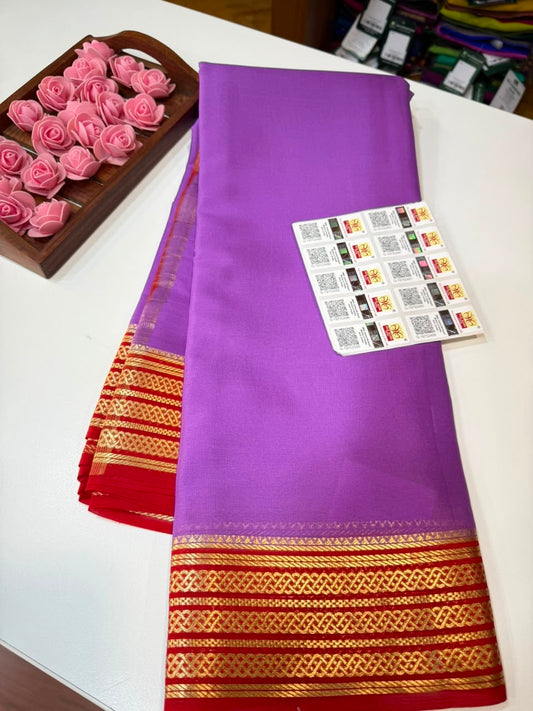 Mysore silk sarees light weight pattern