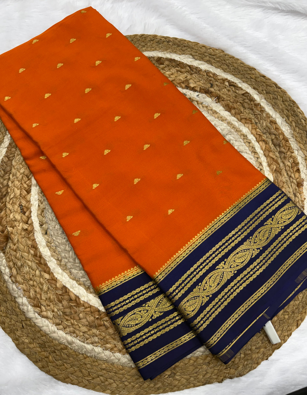 Mysore silk contrast Butta