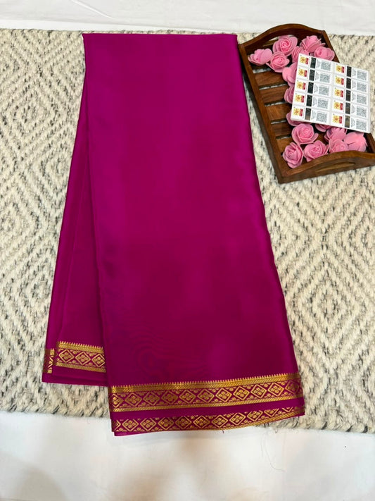 Mysore silk sarees self pattern