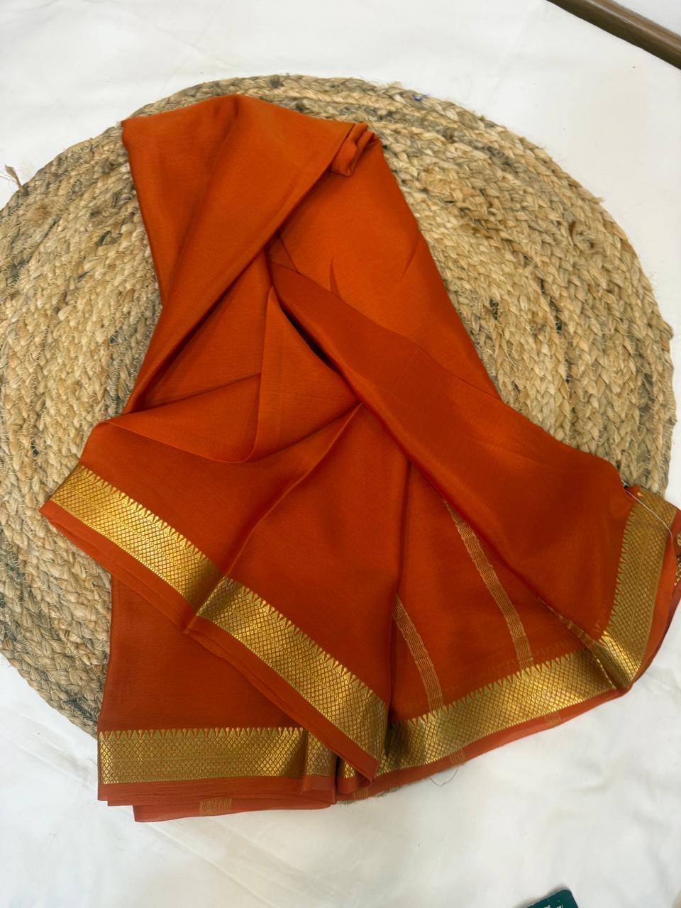 Mysore silk sarees light weight pattern
