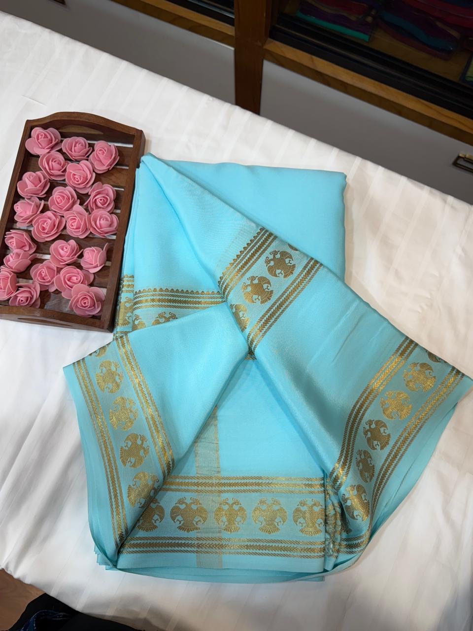 Mysore silk sarees self pattern