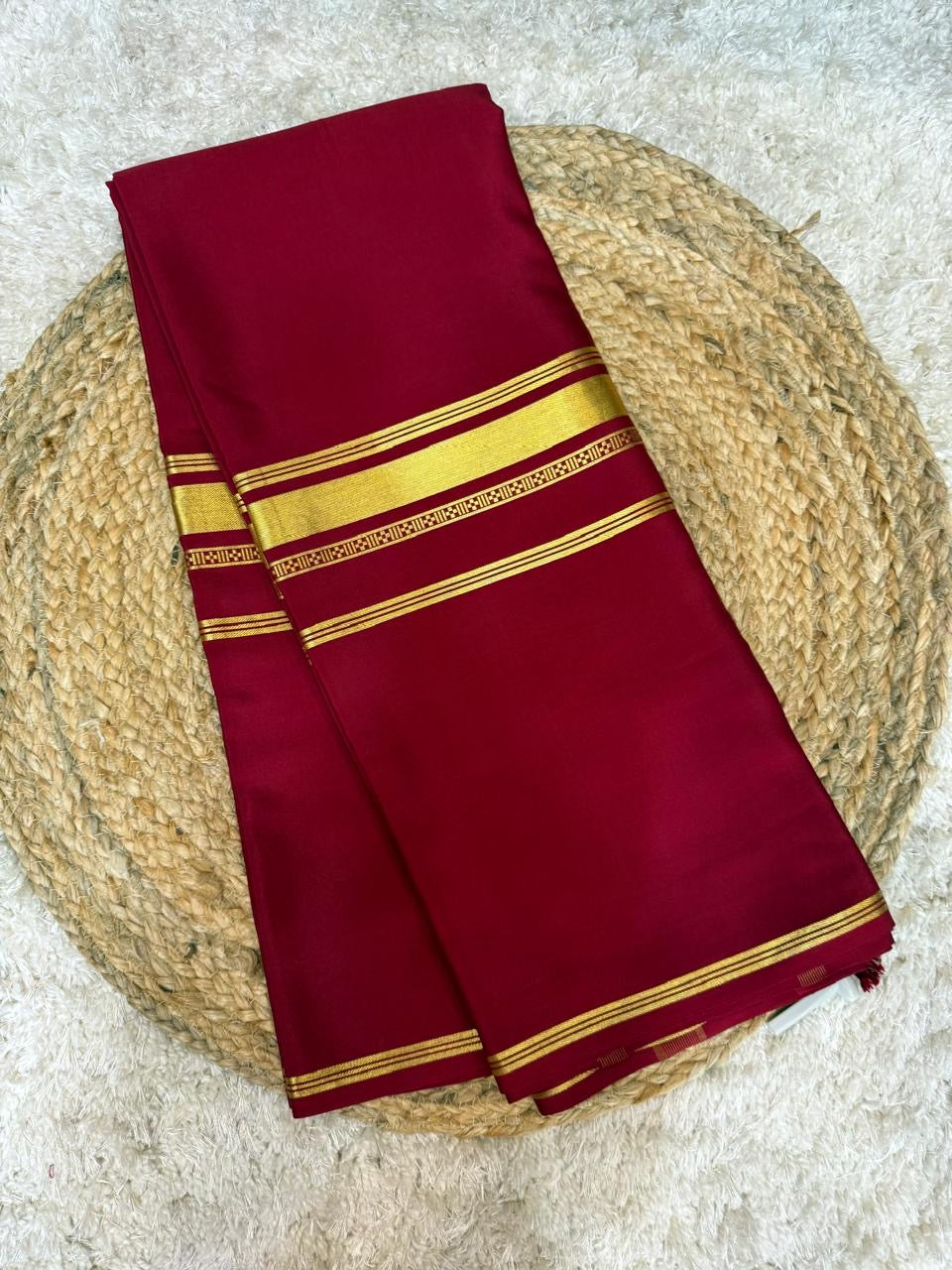 Mysore silk sarees self 3D pattern