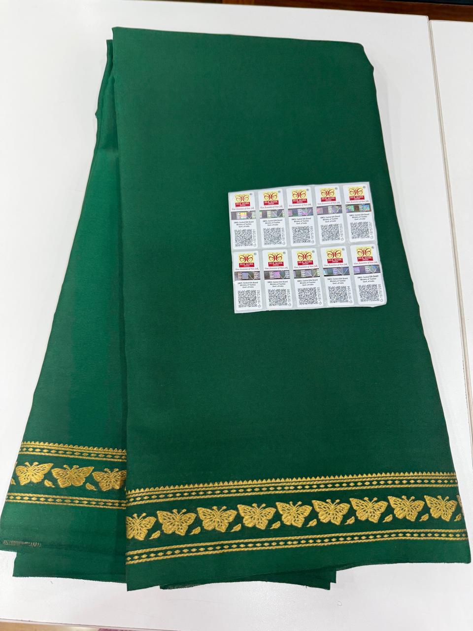 Small butterfly border self sarees