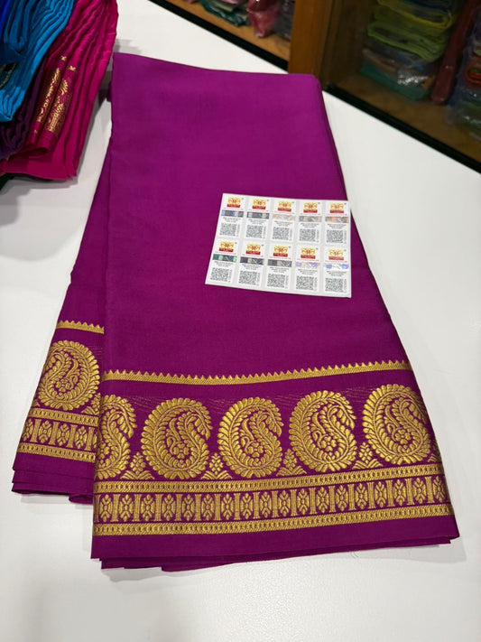 Mysore silk saree Mongo border