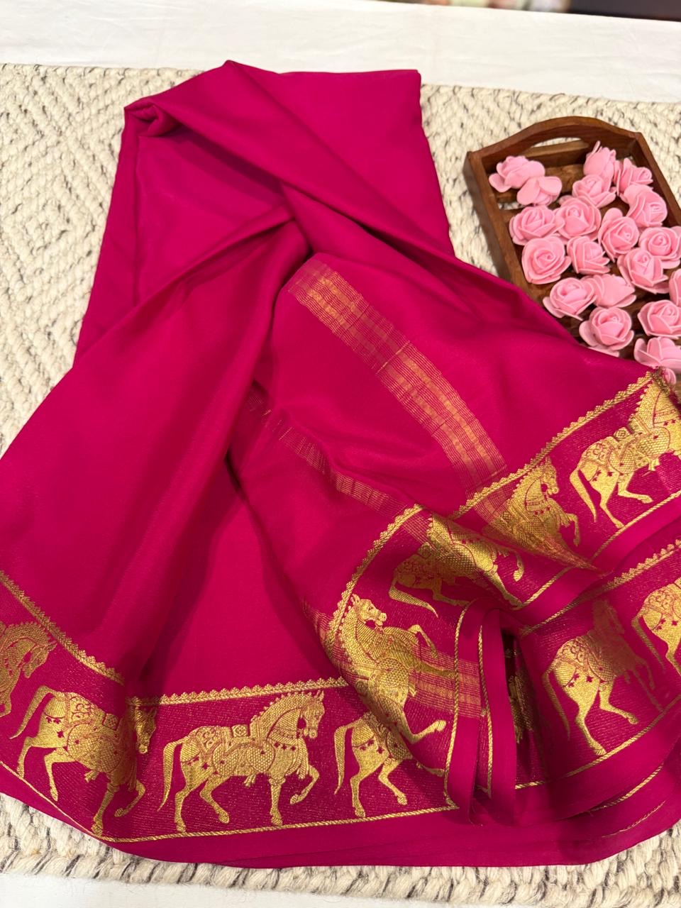 Mysore silk sarees self pattern