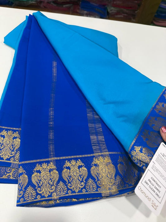 ❤️Traditional border in gold lace Zari Mysore silk sarees  ❤️